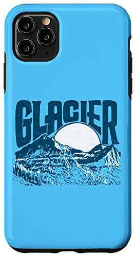 iPhone 11 Pro Max Glacier National Park Vintage Distressed 80s Retro Graphic Case