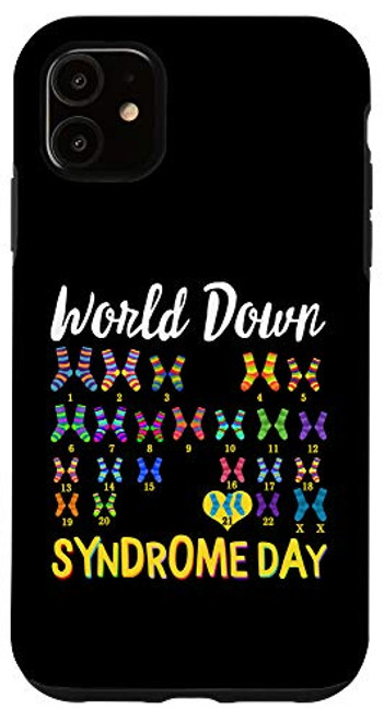 iPhone 11 World Down Syndrome Day Awareness 3 21 T21 Ribbon Socks Kids Case iPhone 11 World Down Syndrome Day Awareness 3 21 T21 Ribbon Socks Kids Case