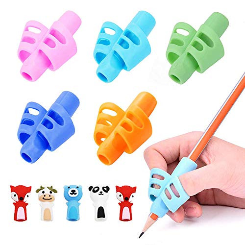 Pencil Grips-Children Pen Writing Aid Grip Set Posture Correction Tool for Kids Preschoolers Children Hollow Ventilation 10 Pcs by FENGWANGLI