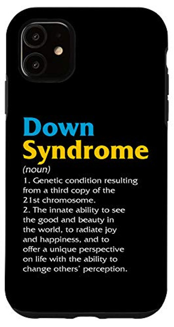 iPhone 11 Down Syndrome Awareness Definition T21 Blue Yellow Ribbon Case iPhone 11 Down Syndrome Awareness Definition T21 Blue Yellow Ribbon Case