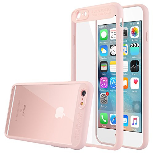UrbanDrama Case for iPhone 6S Plus/iPhone 6 Plus, Slim Shockproof Scratch-Resistant Transparent Clear Back Cover Protective Case Compatible for iPhone 6 Plus/iPhone 6S Plus 5.5", Pink