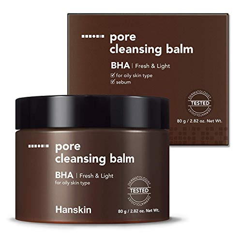 Hanskin BHA Pore Cleansing Balm, Gentle Blackhead Cleanser and Makeup Remover for Combination and Oily Skin  BHA/2.82 oz