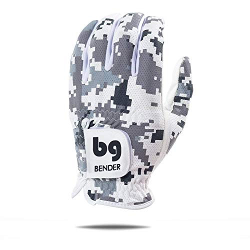 Bender Gloves Mesh Golf Gloves Men, Cabretta Leather, Worn on Left Hand (Digital Camo, X-Large)