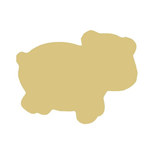 Toy Hippo Cutout Unfinished Wood Play Water Buffalo Savannah Zoo Animal MDF Shape Canvas Style 1 (18 inch)