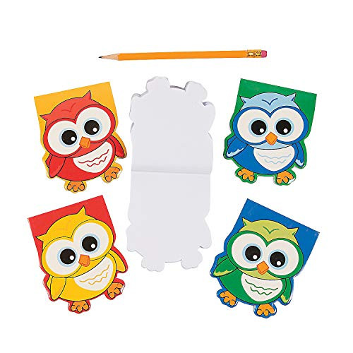 Fun Express Owl Shaped Notepads - 24 Pieces - Educational and Learning Activities for Kids
