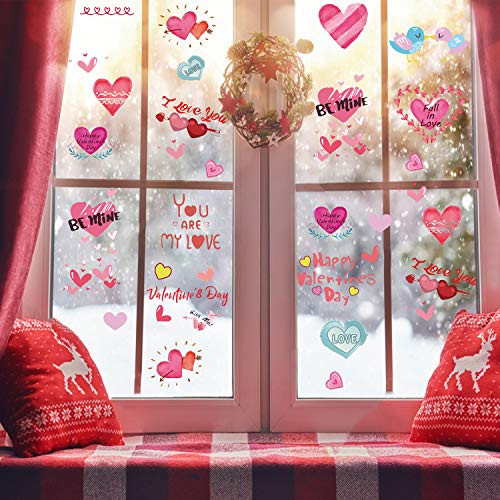 Ocosy 172Pcs Valentine's Day Window Clings Valentines Day Decorations Heart Window Clings Décor (Valentine's Day) Ocosy 172Pcs Valentine's Day Window Clings Valentines Day Decorations Heart Window Clings Décor (Valentine's Day)