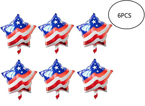 Fourth of July Balloons American-Flag-Patriotic Mylar-Balloons LuftBalloons for Fourth of July, Memorial Day, Independence Day, Labor Day,Election Day And Other Party Decoration,6pcs Fourth of July Balloons American-Flag-Patriotic Mylar-Balloons LuftBalloons for Fourth of July, Memorial Day, Independence Day, Labor Day,Election Day And Other Party Decoration,6pcs