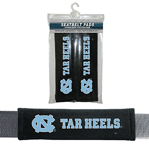 Fremont Die NCAA North Carolina Tar Heels Seat Belt PadSeat Belt Pads, Black, One Size