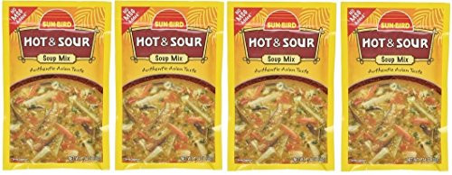 Hot  and  Sour Soup Mix Packets - Asian Soup Recipe - 1.34 Ounce Each Packet (Pack of 4)