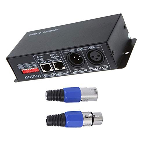 DMX Decoder LED Controller DMX512 Dimmer RGB LED Strip Light Decoder 3 Channel Black