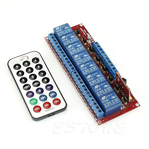 1 PC for Multi-Function Infrared Remote Control 8-Channel Relay Module 12V Bidirectional