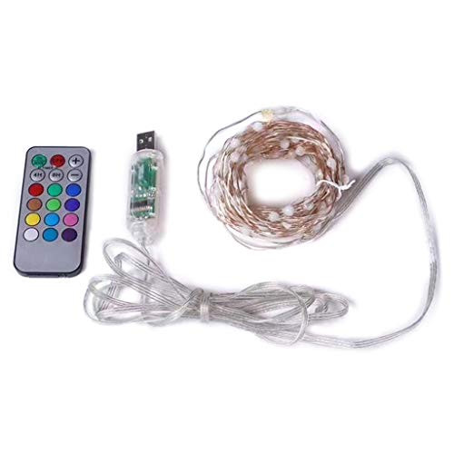 ceng-AIO Light String, Copper Wire Lights Remote Control USB RGB Light String for Christmas Tree Decor