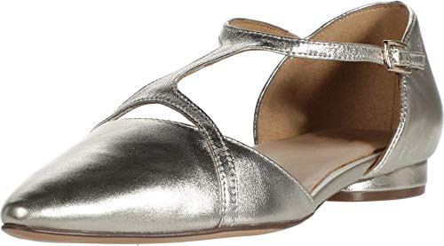 Naturalizer Women's Hana Mary Jane Flat, Champagne, 7.5 Wide