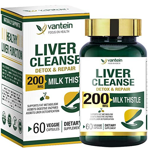 Liver Cleanse Detox, Liver Support Supplement Artichoke - Dandelion Root Support Healthy Liver Function Detox Cleanse Capsules Boost Immune System Relief with Milk Thistle Extract