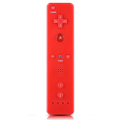 Game Controller, Game Handle Controller with Analog Joystick Gamepad Console with Silicone Case, for Family Gaming, Kids Gaming, Gamer Remote Controller for WiiU/Wii Console(Red)