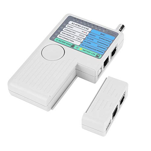 Network Cable Tester Trackers Detector Line Finder,Jadpes 4-in-1 Portable LAN Network Cable Tester Remote RJ11 RJ45 USB BNC for UTP STP Cables Trackers