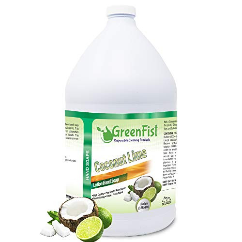 GreenFist Lotionized Hand Soap   Liquid Gel Refill   Made in USA , 128 Ounce (1 Gallon) (Coconut Lime)