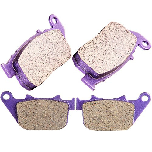 CCIYU Front and Rear Carbon Fiber Brake Pads Motorcycle Motorbike Replacement Brake Pads Fit 2004 2005 2006 2007 2008 2009 2010 2011 2012 2013 for H-arley Davidson