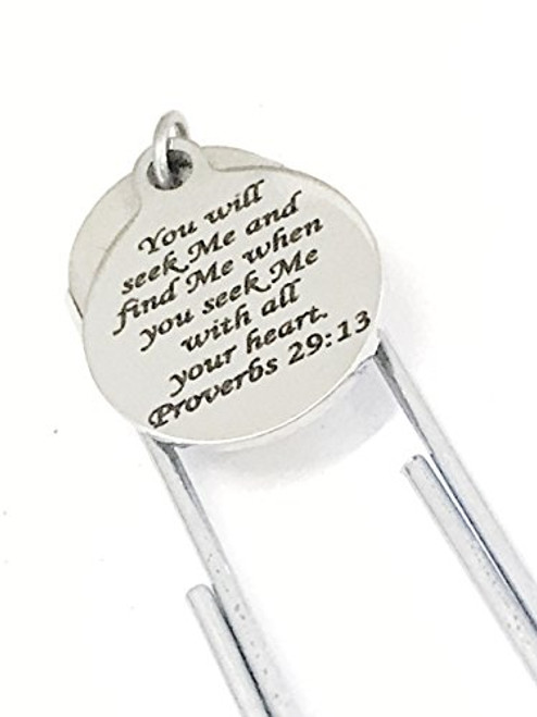 Christian Bookmark, Christian Gift, Seek God and Find God Bookmark, Proverbs 29 13 Charm, Bible Bookmark, Planner Bookmark, Baptism Gift Christian Bookmark, Christian Gift, Seek God and Find God Bookmark, Proverbs 29 13 Charm, Bible Bookmark, Planner Bookmark, Baptism Gift