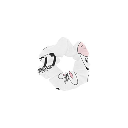 Spiral Cord Hair Ties Carton Cute Zebras In A Doodle Style Hair Bands For Women's Hair Color Ponytail Holders Perfect For Thick Hair Hair Band Elastics For Women Or Girls Hair Accessories