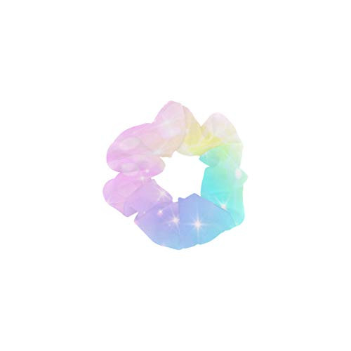 Scrunchie Elastic Hair Ties Colorful Smart Mermaid Rainbow Ponytail Holders Hair Wrap Band Perfect For Thick Hair Soft Elastic Bands For Hair For Women Or Girls Hair Accessories