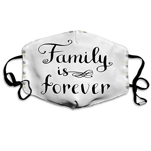 Comfortable Windproof mask Family, Ink Writing Words About Family Framework with Sketchy Absract Retro,Black Brown White Printed Facial decorations for adult Comfortable Windproof mask Family, Ink Writing Words About Family Framework with Sketchy Absract Retro,Black Brown White Printed Facial decorations for adult