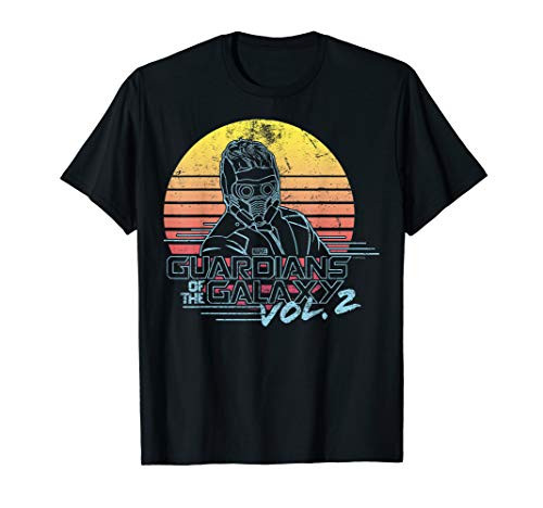 Marvel Star-Lord Guardians of Galaxy 2 Retro Graphic T-Shirt