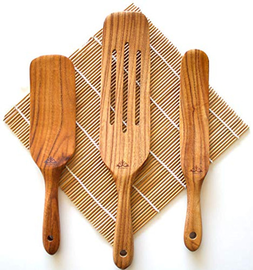 Wooden Spurtle Set, Kitchen Utensils Set, Natural Wood, Nonstick, Heat Resistant Cooking Utensils Set, Wooden Spoons For Cooking, Spurtles Kitchen Tools, Spatula, spurtle set as seen on tv Wooden Spurtle Set, Kitchen Utensils Set, Natural Wood, Nonstick, Heat Resistant Cooking Utensils Set, Wooden Spoons For Cooking, Spurtles Kitchen Tools, Spatula, spurtle set as seen on tv