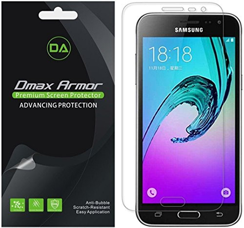 [6-Pack] Dmax Armor for Samsung Galaxy J3 Sky 4G LTE Screen Protector, Anti-Bubble High Definition Clear Shield - Lifetime Replacement