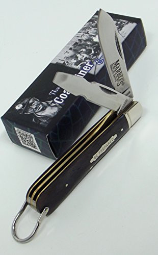 Rough Rider Coal Miner Pocket Knife Buffalo Horn Handles Electrician's Knife Blunt Tip Blade and Spear Blade
