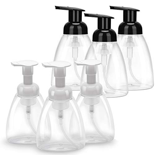 Foaming Soap Dispensers Pump Bottles 300ml (10oz) ULG Empty Foam Liquid Hand Soap Containers BPA Free Plastic Press Bottles for Kitchen and Bathroom 6 Piece