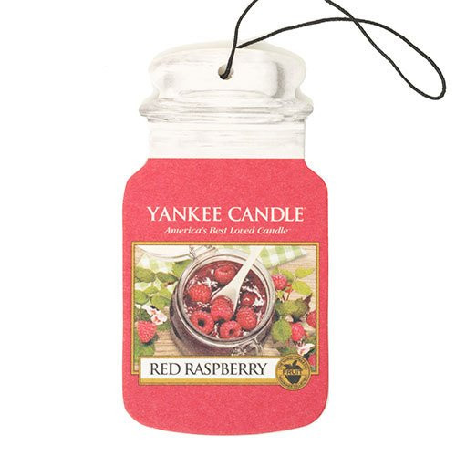 Yankee Candle Red Raspberry Car Jar Air Freshener, Fruit Scent