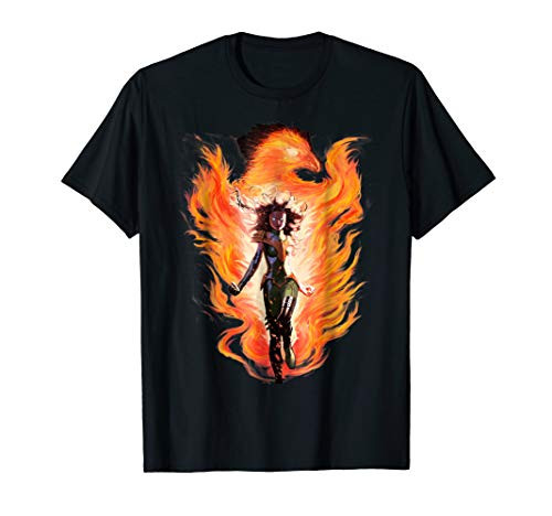 Marvel X-Men Rise Of The Dark Phoenix Flames Graphic T-Shirt