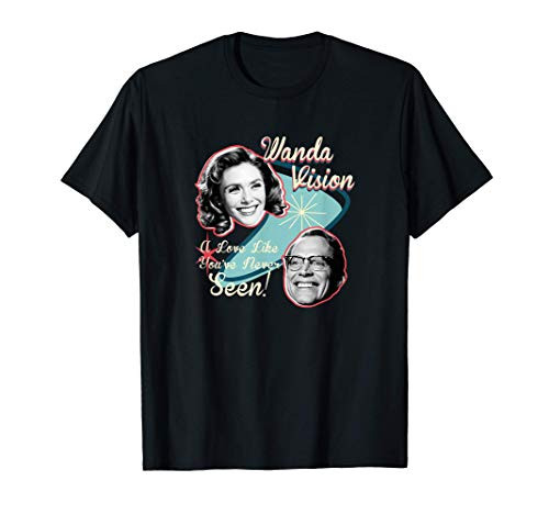 Marvel WandaVision Wanda  and  Vision Retro Love T-Shirt