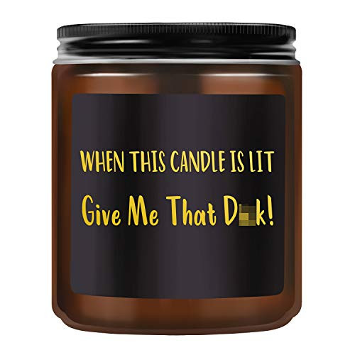 TASRUIMI Lavender Scented Candles - Funny Candles Gifts for Man - Valentines Day Gifts for Him - When This Candle is Lit - Funny Birthday Gifts for Him, Husband, Lover, Boyfriend