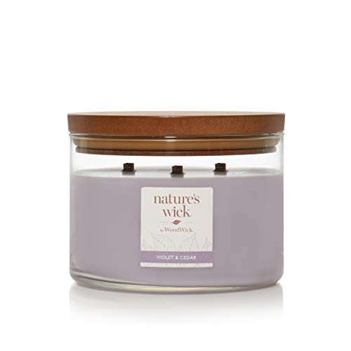 Nature's Wick Violet  and  Cedar Candle, 10 oz