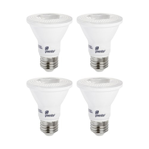 LED PAR20 Dimmable Flood Light Bulb, 7W (50W Equivalent), 500 Lumens, 3000k Bright White, 30° Narrow Flood Beam Angle, Indoor/Outdoor, Weatherproof, 120V, Energy Star (4 Pack)