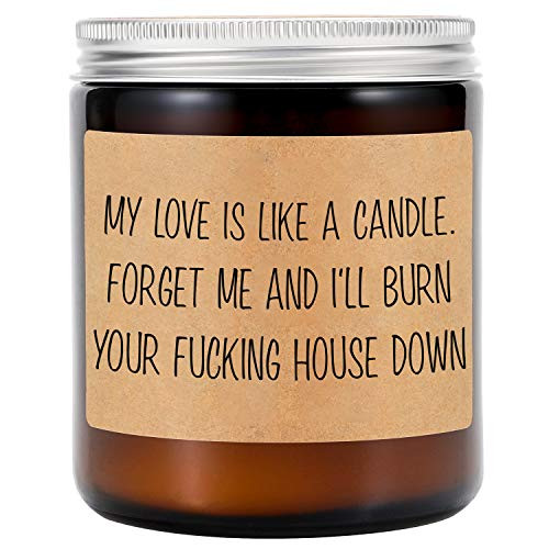 GSPY Lavender Scented Candles - Funny Gifts for Him, Her - Relationship Gifts - Boyfriend Gifts - Mothers Day, Anniversary, Birthday Gifts for Wife, Girlfriend Gifts - Friendship, Best Friend Candle