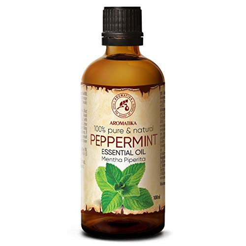 Peppermint Essential Oils 100ml - Undiluted - Mentha Piperita - Indian - 100percent Pure  and  Natural - Home Fragrances - Best for Aromatherapy - Diffuser - Aroma Lamps
