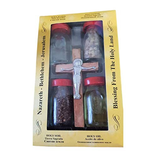 Bluenoemi Jerusalem Olive Wood Gift from Israel Holy Water Oil Earth Incense Bethlehem Holyland Bluenoemi Jerusalem Olive Wood Gift from Israel Holy Water Oil Earth Incense Bethlehem Holyland