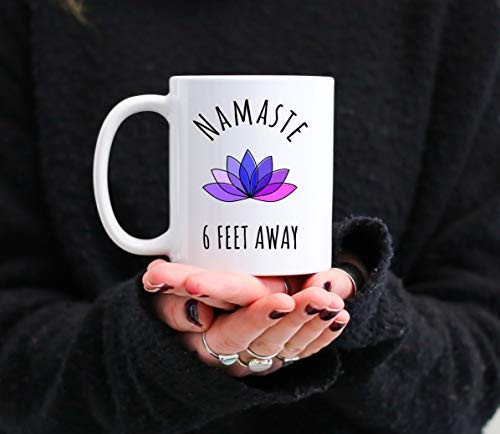 Funny Namaste 6 Feet Away Coffee Funny Mug, Funny Work From Home Funny Mugs, Remote Working Funny Mug, Funny Working From Home Funny Mug Cup, Quarantine Coffee Funny Mugs Funny Namaste 6 Feet Away Coffee Funny Mug, Funny Work From Home Funny Mugs, Remote Working Funny Mug, Funny Working From Home Funny Mug Cup, Quarantine Coffee Funny Mugs