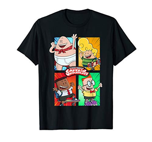 Captain Underpants The First Epic Movie 4 Square Friends T-Shirt