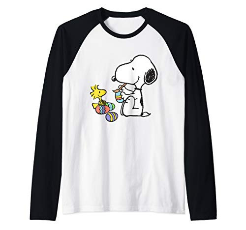 Peanuts Snoopy Easter egg Raglan Baseball Tee
