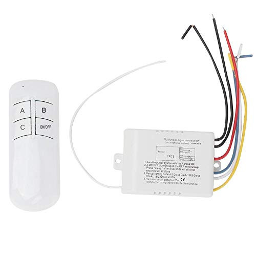 Beennex 3 Ways ON/Off 220V Digital Wireless Wall Light Receiver Transmitter Remote Control Switch