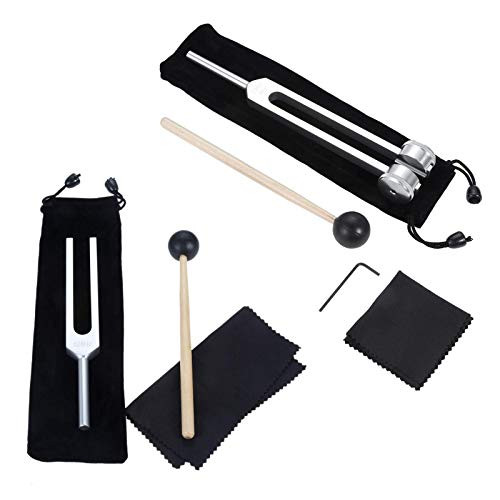 528 Hz and 136.1 Hz Tuning Fork with Silicone Hammer Bag and Cleaning Cloth Solfeggio Tuning Fork, for DNA Repair Healing, Perfect Healing, Musical Instrument, Sound therapy, Vibration 528 Hz and 136.1 Hz Tuning Fork with Silicone Hammer Bag and Cleaning Cloth Solfeggio Tuning Fork, for DNA Repair Healing, Perfect Healing, Musical Instrument, Sound therapy, Vibration