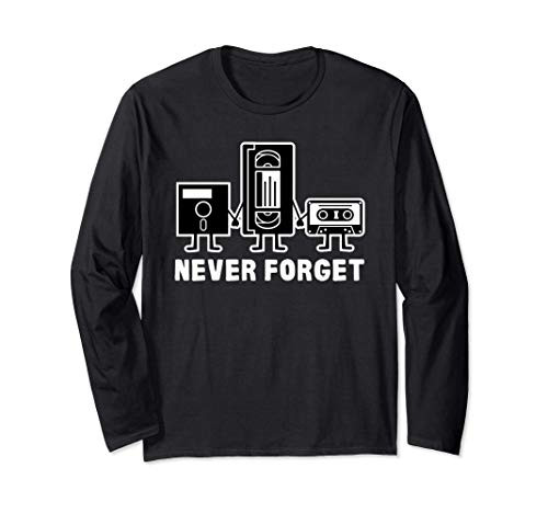 Retro Vintage Never Forget Cassette Tape Long Sleeve T-Shirt