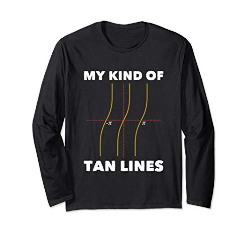 My Kind of Tan Lines Funny Math Pun Trigonometry Long Sleeve T-Shirt