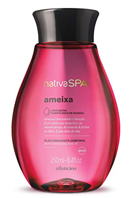 Nativa Spa Body Oil Plum by O Boticario Ameixa Óleo Hidratante Corporal Fragranced Moisturizing Oil with Purified Quinoa Drops (8.45 fl oz) Nativa Spa Body Oil Plum by O Boticario Ameixa Óleo Hidratante Corporal Fragranced Moisturizing Oil with Purified Quinoa Drops (8.45 fl oz)
