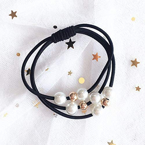 DAWEIF Pearl Hair Ties Three-in-one Hair Ring Candy Color High Elasticity Hair Band Ponytail Holder Hair Rope DAWEIF Pearl Hair Ties Three-in-one Hair Ring Candy Color High Elasticity Hair Band Ponytail Holder Hair Rope
