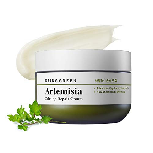 BRING GREEN Artemisia Calming Repair Cream 75ml - Redness Relief Skin Soothing  and  Moisturizing Facial Cream, Mild Salicylic Acid Natural Ingredients Skin Care, for Senstive  and  Damaged Skin